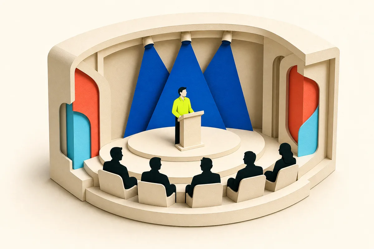Shark Tank pitch English speaking scene